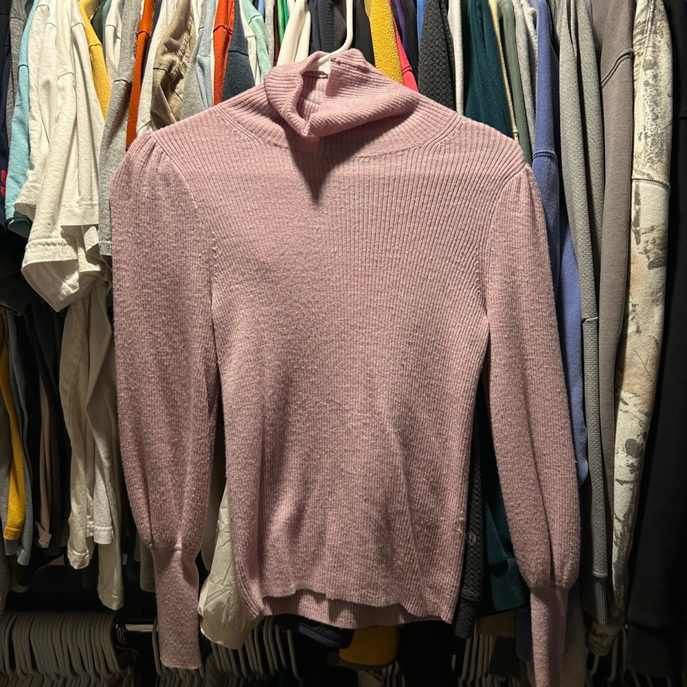 J. Crew Lilac Ribbed Turtleneck
